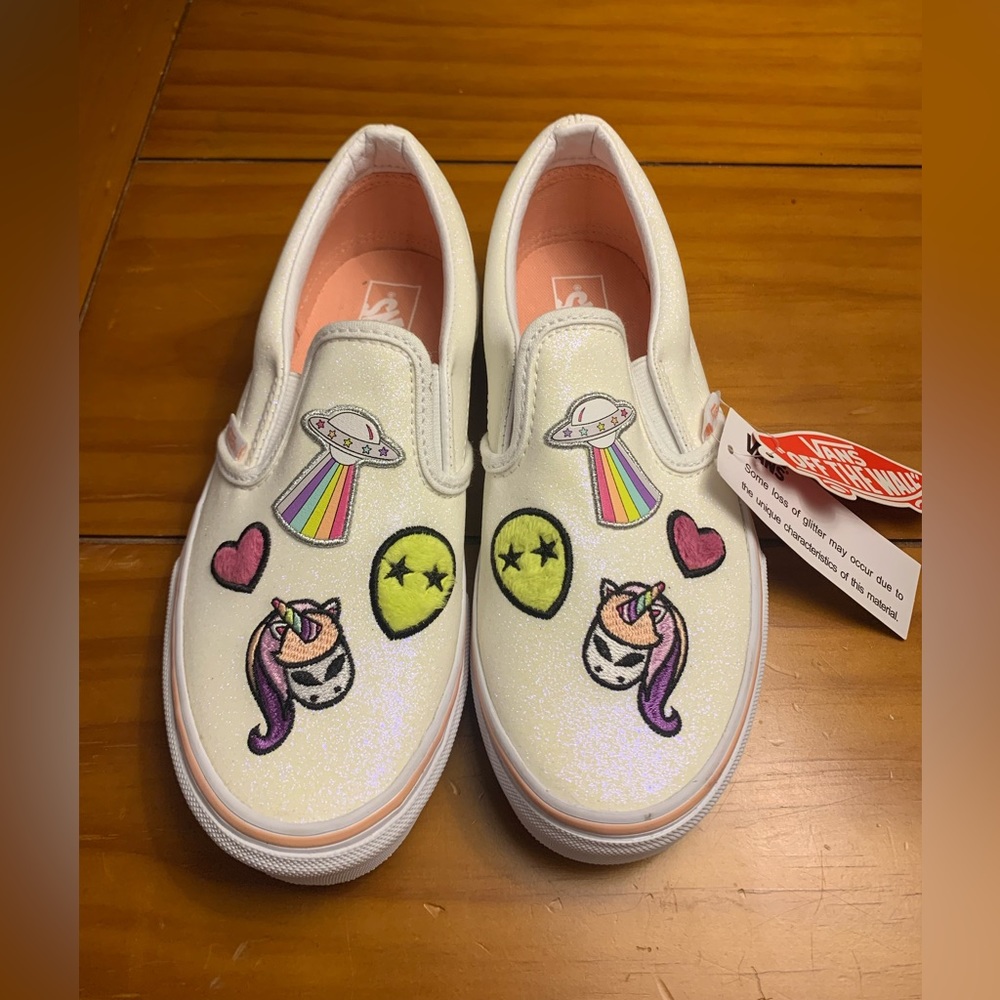 VANS Slip On Sneakers Unicorn Alien Kids Size US 3.5 NWT
